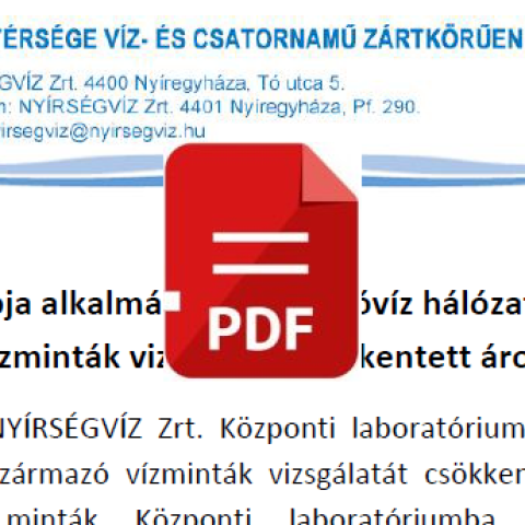 A Víz Világnapja alkalmából a nem ivóvíz hálózatból származó vízminták vizsgálata csökkentett áron