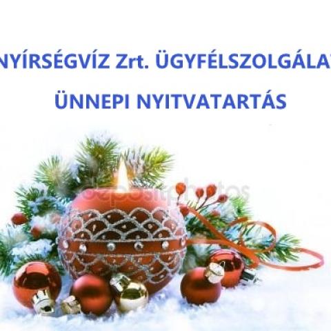 KÖZLEMÉNY Nyitvatartás változásról