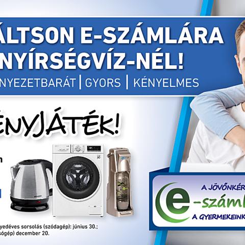 Vegyen részt új nyereményjátékunkban- E-SZÁMLA