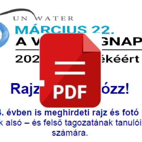 A VÍZ VILÁGNAPJA 2024 - Rajzolj és fotózz!