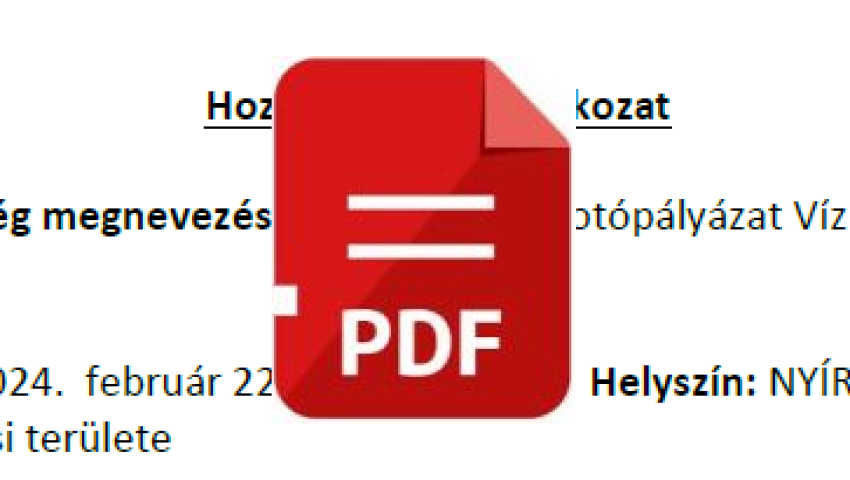 Hozzájárulási nyilatkozat - Rajz és/vagy fotópályázat Víz Világnap alkalmából