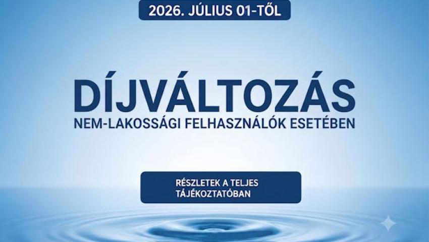 Tájékoztatás díjváltozásról